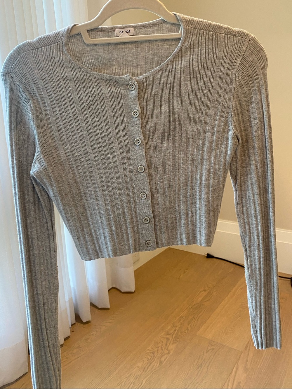 Garage Crop Top Heathered Gray Size Small
